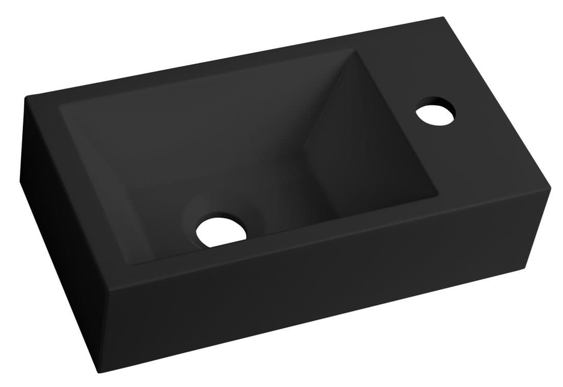 AMAROK umywalka kompozytowa 40x22cm z baterią prawą