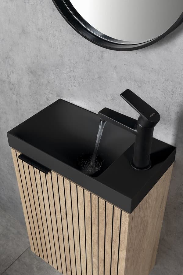 AMAROK umywalka kompozytowa 40x22cm z baterią prawą