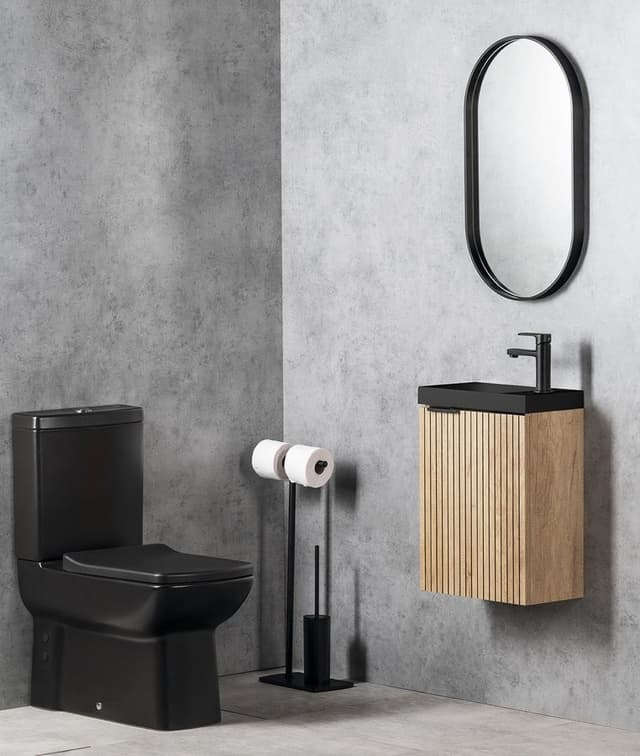 AMAROK umywalka kompozytowa 40x22cm z baterią prawą