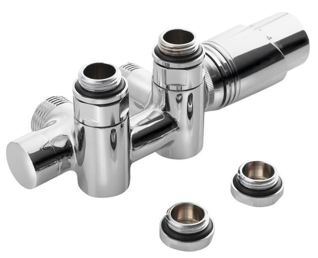 WICHER COMBI zestaw przyłączeniowy z termostatem, 50mm, chrom