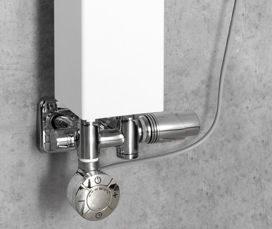 WICHER COMBI zestaw przyłączeniowy z termostatem, 50mm, chrom