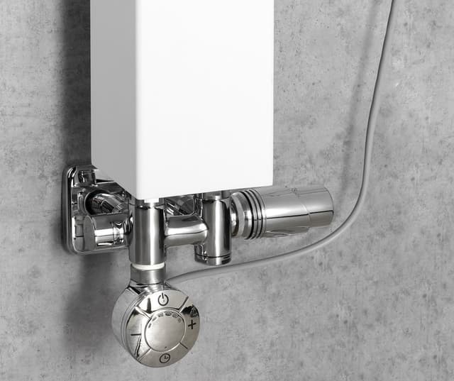 WICHER COMBI zestaw przyłączeniowy z termostatem, 50mm, chrom