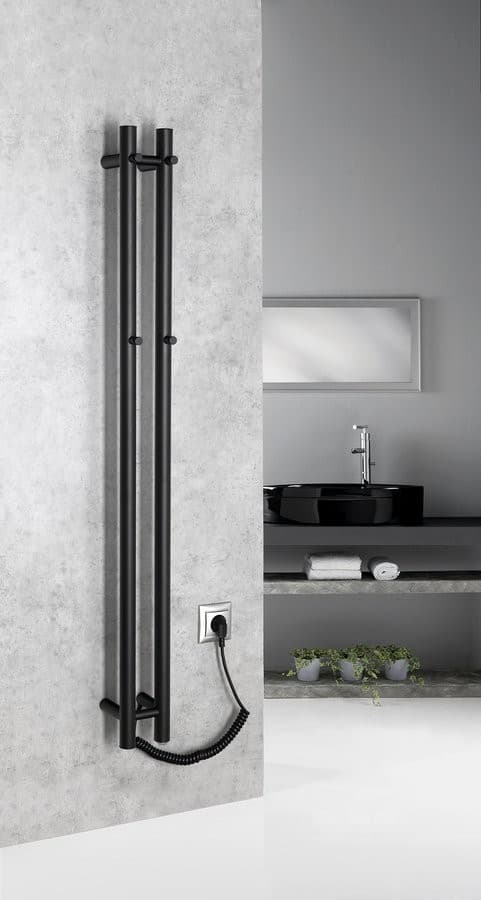 PAPINADO elektryczna suszarka na ręczniki 40W czarna matowa