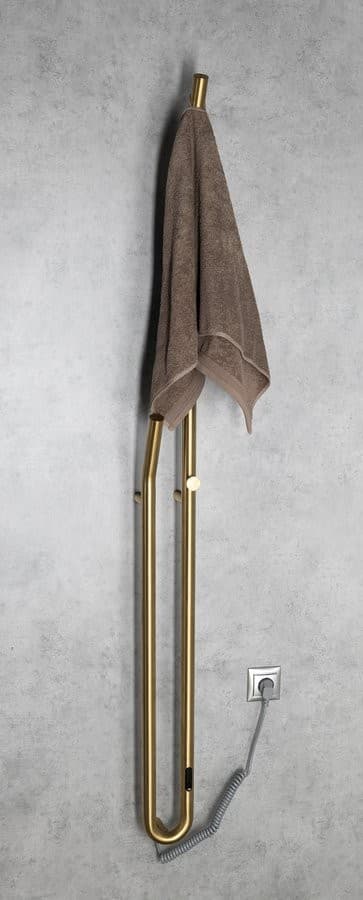 DUOPASSO elektryczna suszarka na ręczniki, złoty mat, 45 W