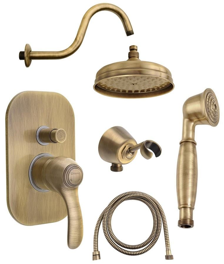 KIRKÉ podtynkowy zestaw prysznicowy z baterią, chrom