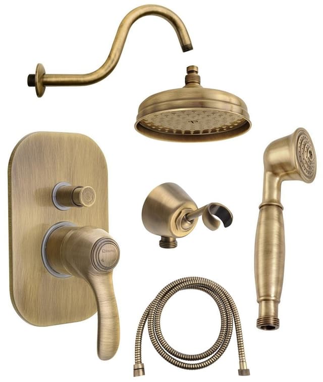 KIRKÉ podtynkowy zestaw prysznicowy z baterią, chrom