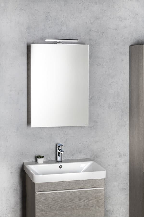 GRETA szafka z lustrem z oświetleniem LED, 50x70x14cm, biały mat