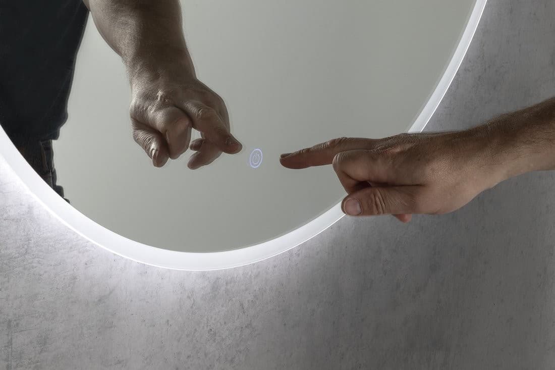 URSA lustro z podświetleniem LED średnica 60cm, czujnik dotykowy, ściemnialne