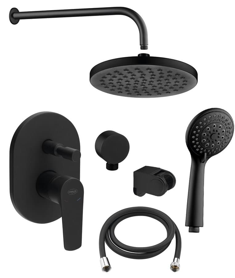 LOTTA zestaw prysznicowy z baterią podtynkową, 2 wyjścia