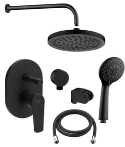 LOTTA zestaw prysznicowy z baterią podtynkową, 2 wyjścia