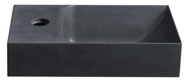 PICCOLINO umywalka betonowa, 30,8x10x17cm, bateria z lewej strony, antracyt