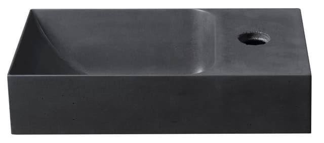 PICCOLINO umywalka betonowa, 30,8x10x17cm, bateria z prawej strony, antracyt
