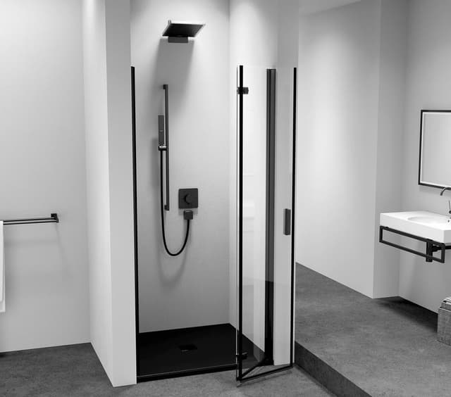 ZOOM BLACK drzwi prysznicowe do wnęki 700 mm, prawe, szkło czyste