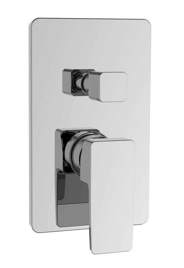 TURSI bateria prysznicowa podtynkowa, 2 wyjścia, obrotowy przełącznik, chrom