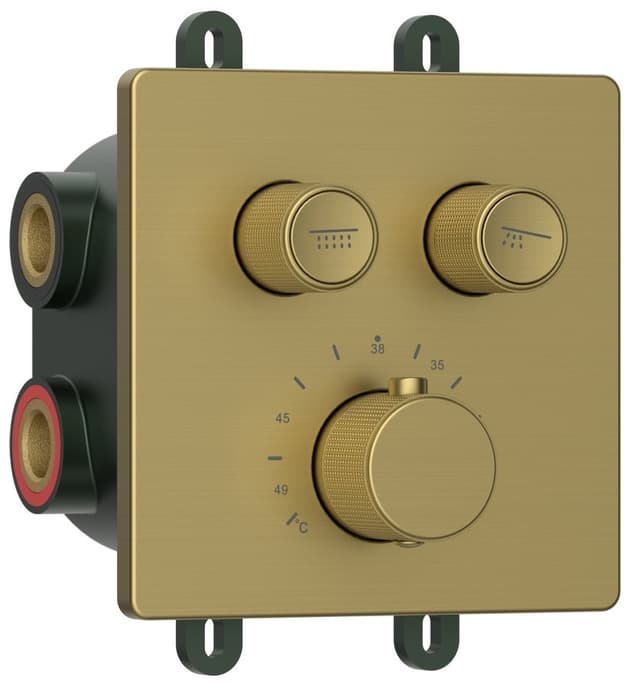 SMARTSELECT bateria prysznicowa podtynkowa, skrzynka, 2 wyjścia, złoto mat