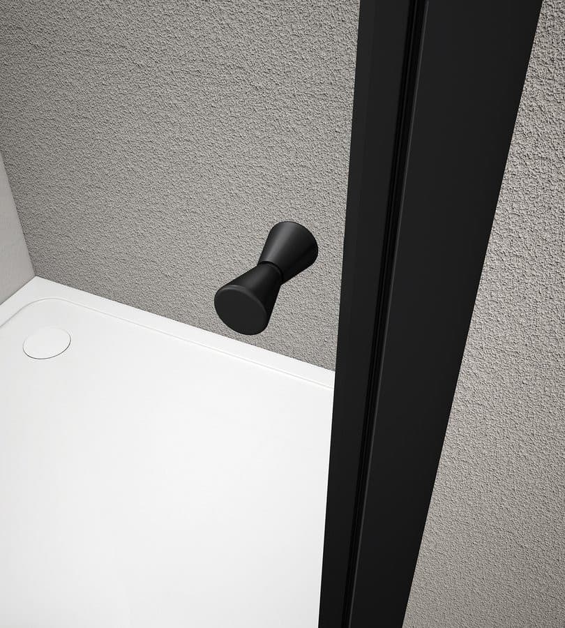 ARLETA BLACK kwadratowa kabina prysznicowa 800x800mm, szkło czyste