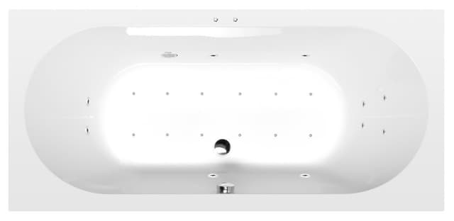 LEVANA wanna z hydromasażem, 170x80x39cm, Active Hydro-Air, chrom