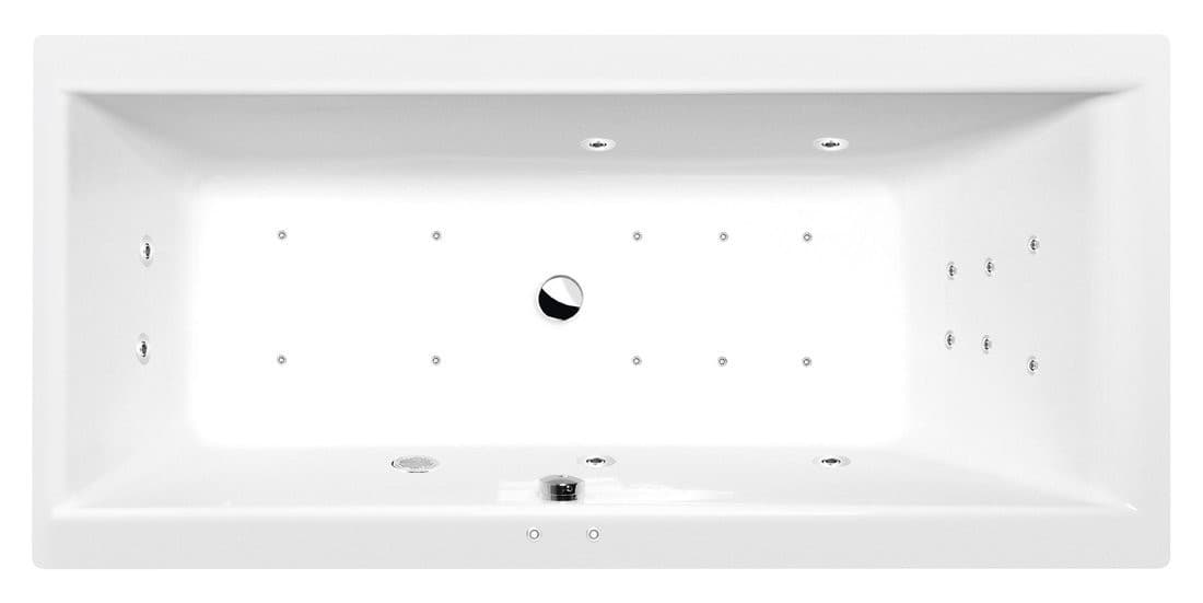 CLEO wanna z hydromasażem, 160x70x48cm, Attraction Hydro-Air, chrom