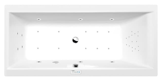 CLEO wanna z hydromasażem, 160x75x48cm, Highline Hydro-Air, chrom