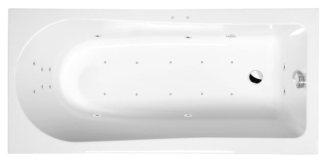 LISA wanna z hydromasażem, 150x70x47cm, Attraction Hydro-Air, chrom