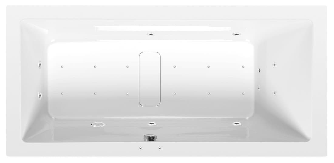 MARLENE wanna z hydromasażem, 170x80x48cm, Active Hydro-Air, chrom