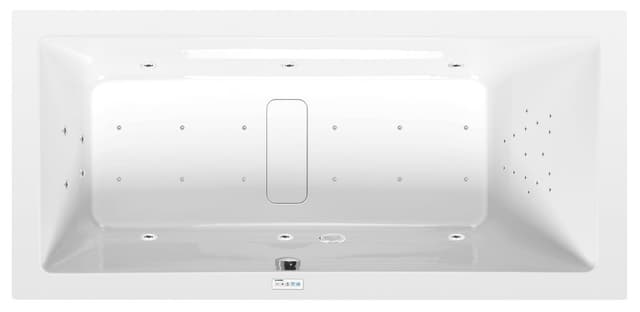 MARLENE wanna z hydromasażem, 170x80x48cm, Highline Hydro-Air, chrom