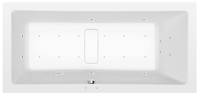 MARLENE wanna z hydromasażem, 200x90x48cm, Active Hydro-Air, chrom