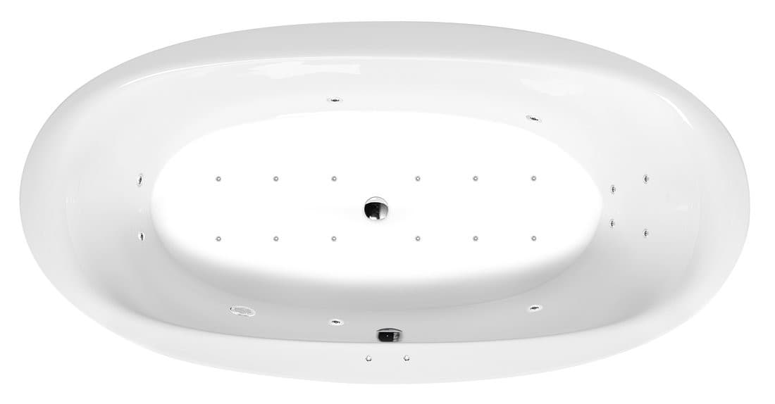 STADIUM wanna z hydromasażem, 190x95x46cm, Active Hydro-Air, chrom