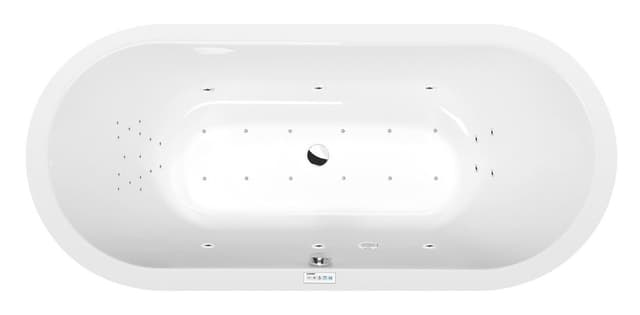 VIVA O wanna z hydromasażem, 185x80x47cm, Highline Hydro-Air, chrom