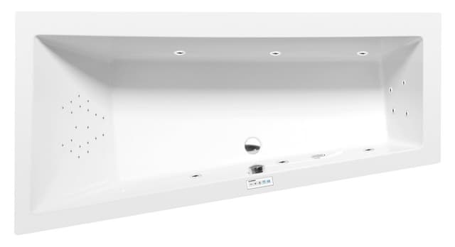 ANDRA L wanna z hydromasażem, 180x90x45cm, Highline Hydro, chrom