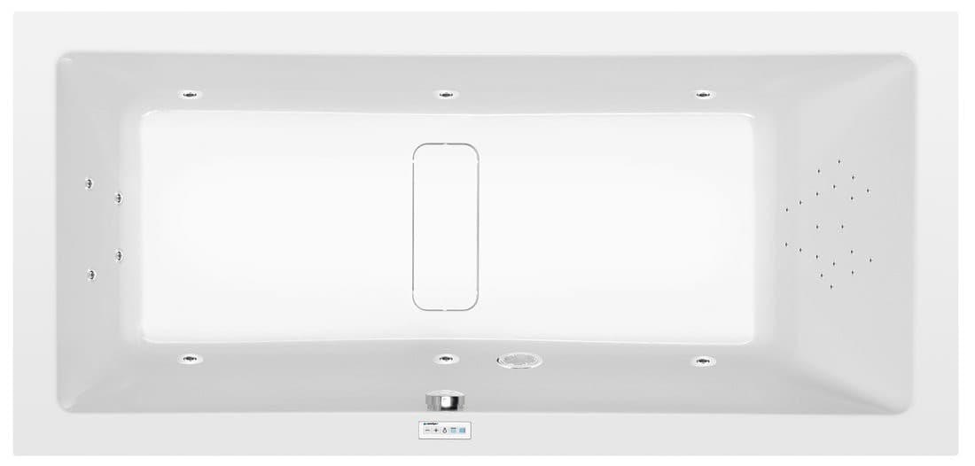 MARLENE wanna z hydromasażem, 190x90x48cm, Highline Hydro, chrom