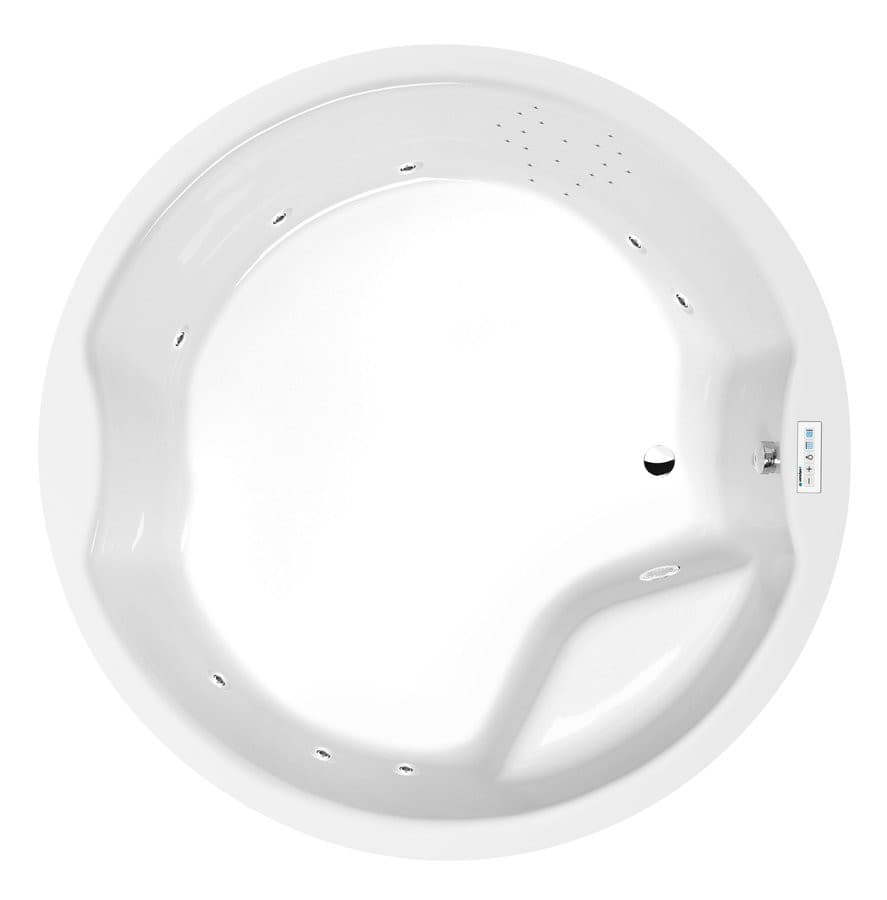 ROYAL ROUND wanna z hydromasażem, 172x172x49cm, Highline Hydro, chrom