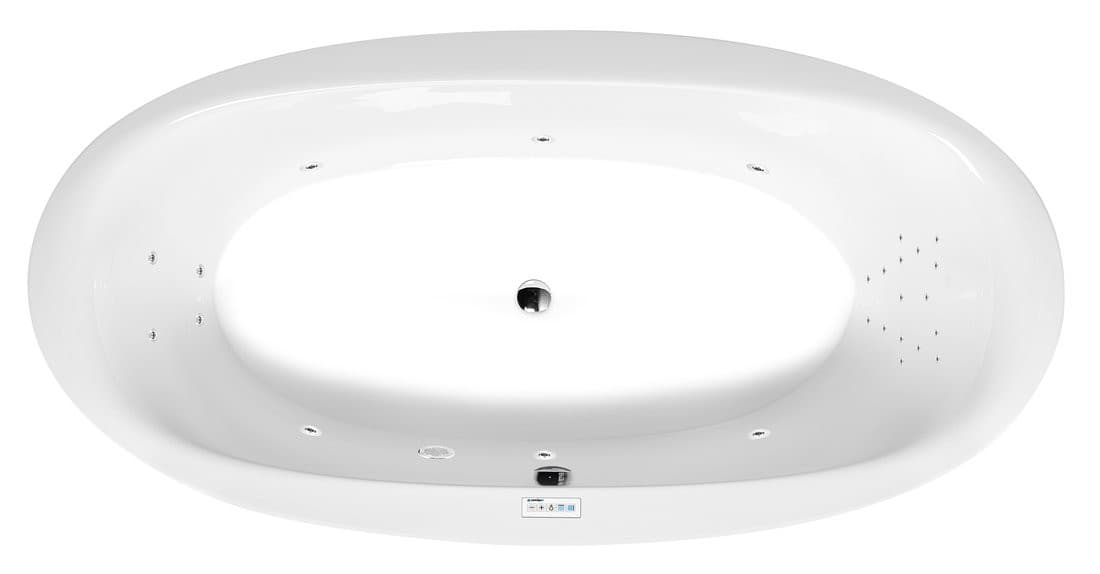 STADIUM wanna z hydromasażem, 190x95x46cm, Highline Hydro, chrom