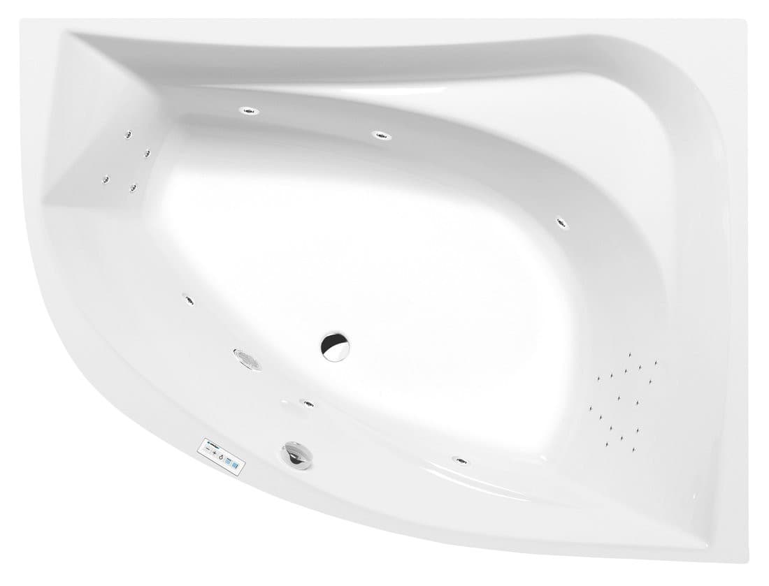 TANYA R wanna z hydromasażem, 160x120x49cm, Highline Hydro, chrom