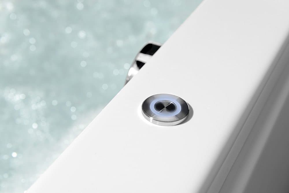 NOEMI wanna z hydromasażem, 150x80x39cm, Attraction Hydro, chrom