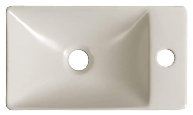 MARGITHA umywalka ceramiczna 38x22cm, otwór na baterię po prawej stronie, beżowy