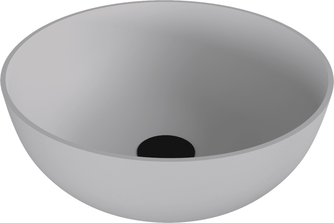 BANERA ROUND umywalka kompozytowa nablatowa, Ø 39 cm, biały mat