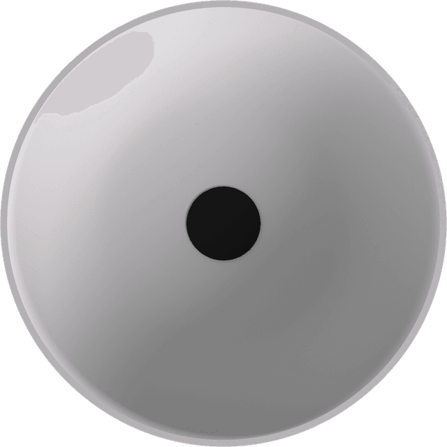 BANERA ROUND umywalka kompozytowa nablatowa, Ø 39 cm, biały mat