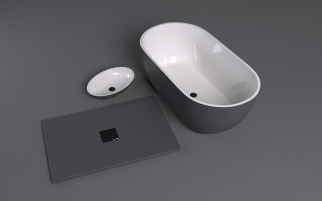 FLEXIA brodzik kompozytowy z możliwością docinania 90x90cm, antracyt mat