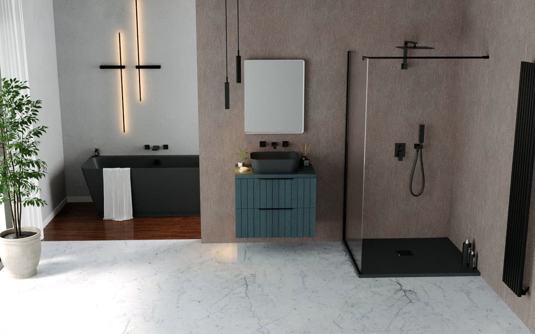 FLEXIA brodzik kompozytowy z możliwością docinania 120x80cm, antracyt mat