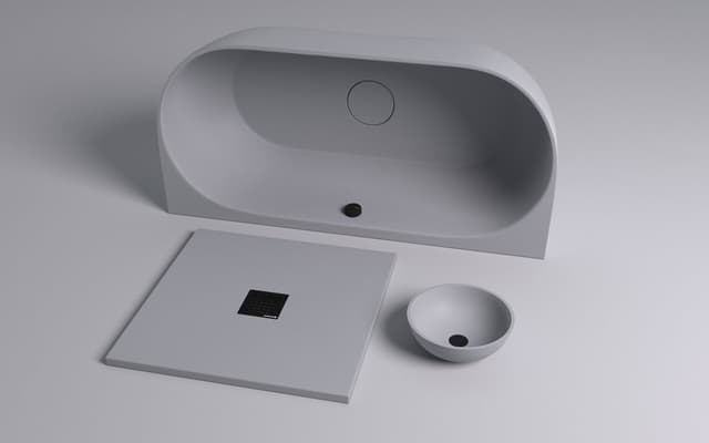 FLEXIA brodzik kompozytowy z możliwością docinania 150x90cm, szary mat