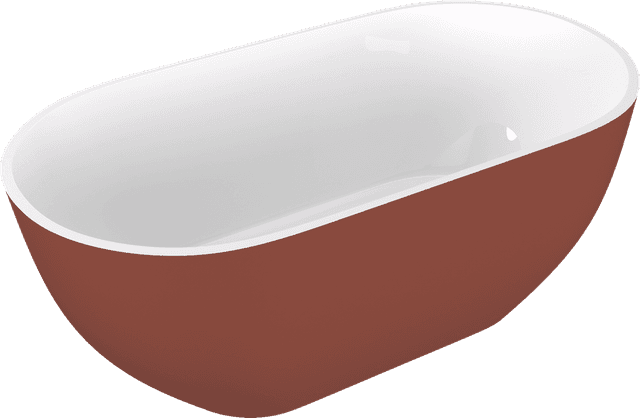 REDUTA wanna wolnostojąca 171x81x58cm, kompozyt, biały/brązowy mat