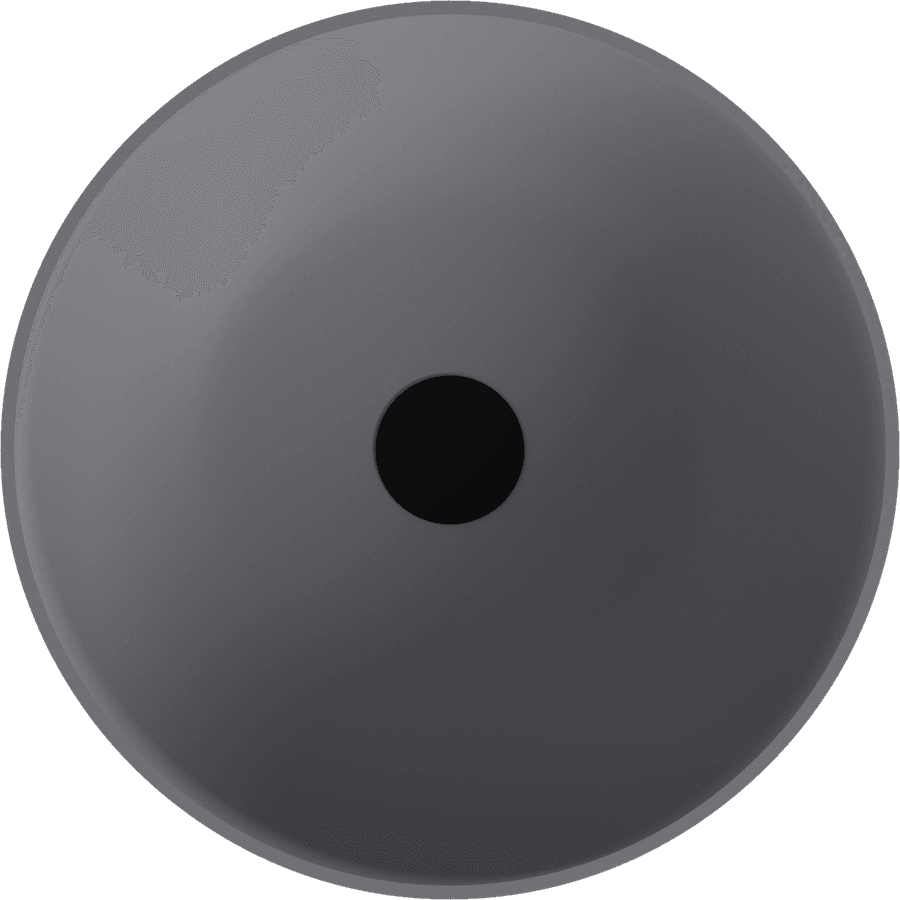 BANERA ROUND umywalka kompozytowa nablatowa, Ø 39 cm, szary mat