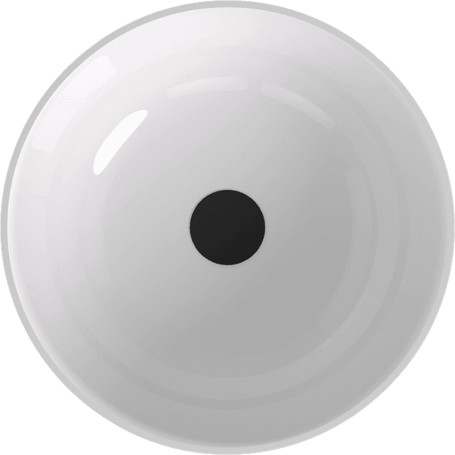 BANERA ROUND umywalka kompozytowa nablatowa, Ø 39 cm, biały/szary mat