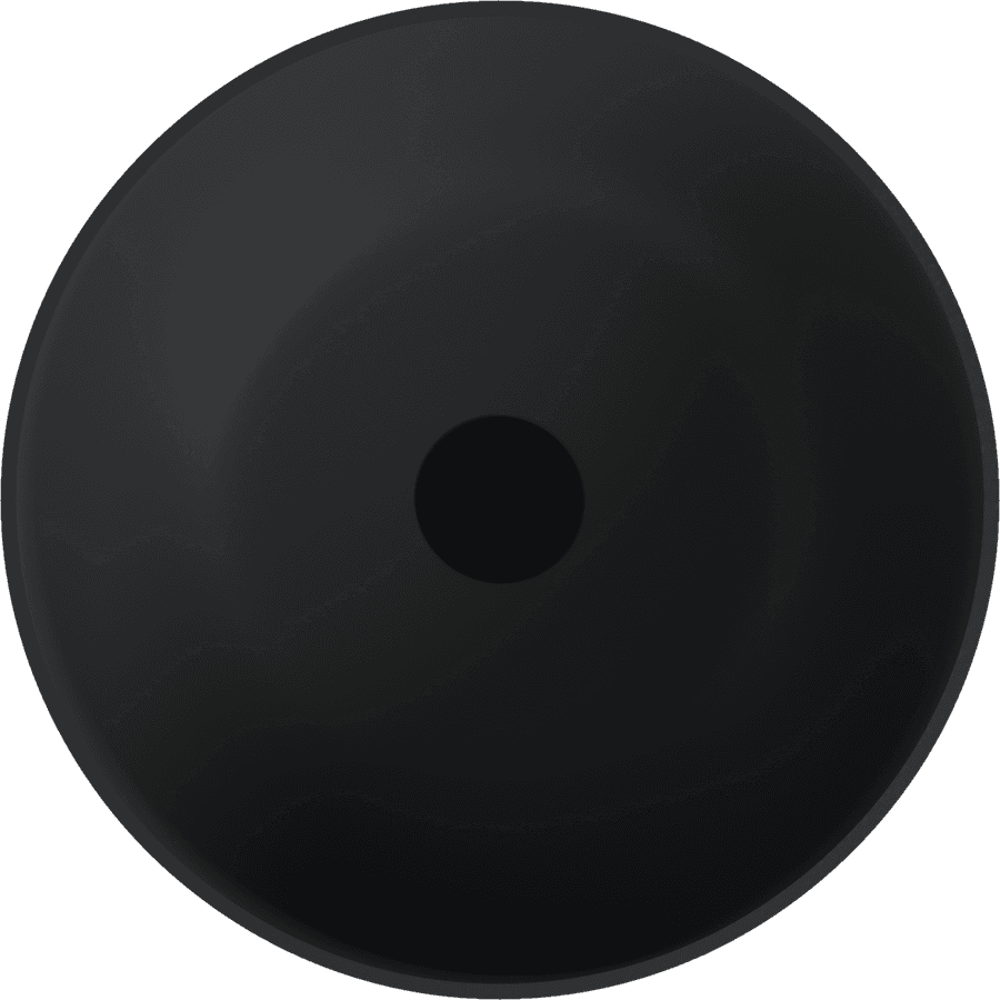 BANERA ROUND umywalka kompozytowa nablatowa, Ø 39 cm, antracyt mat