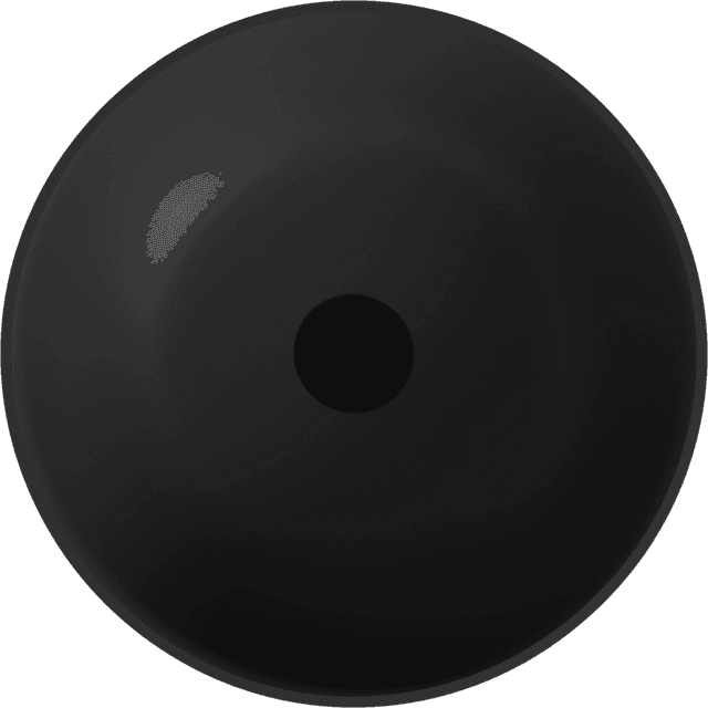 BANERA ROUND umywalka kompozytowa nablatowa, Ø 39 cm, antracyt mat