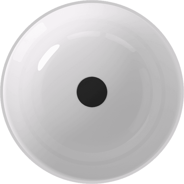 BANERA ROUND umywalka kompozytowa nablatowa, Ø 39 cm, biały/beż mat