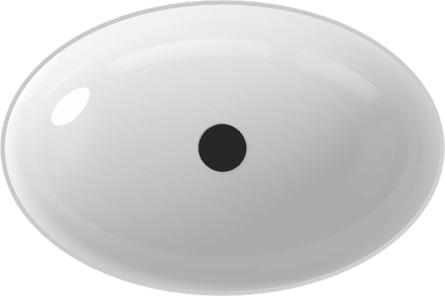 BANERA OVAL umywalka kompozytowa nablatowa, 60x40cm, biały/brązowy mat