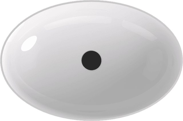 BANERA OVAL umywalka kompozytowa nablatowa, 60x40cm, biały/beż mat