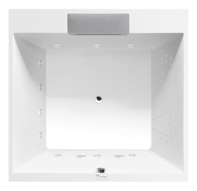 CAME FALLS wanna z hydromasażem, 175x175x50cm, Highline Hydro, chrom